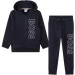 BOSS Kidswear logo-print cotton tracksuit - Blue