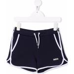 BOSS Kidswear logo-waistband cotton shorts - Blue