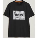 Miesten Mustat Koon XL Lyhythihaiset HUGO BOSS Boss Orange O -kaula-aukkoiset Logo-t-paidat 