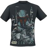 Bravado Herren Star Wars - Boba Fett Sketch T-Shirt, Schwarz (Schwarz 001), Large
