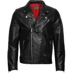 Brice Belted Leather Jacket Nahkatakki Black Jofama