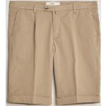 Briglia 1949 Pleated Cotton Shorts Taupe