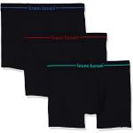 Bruno Banani Men's 3 Pack Power Cotton Plain Trunk, Black (Schwarz 7), Small (Manufacturer size: 4)