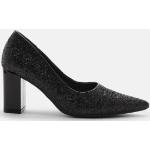 Naisten Mustat Juhlavat Koon 39 Teräväkärkiset Slip on -malliset Bubbleroom Glitter Korkeakorkoiset sandaalit juhliin 7-9cm koroilla 