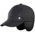 Bugatti - Windstopper Baseball Cap, Men, Fold-Out Ear Protection, Ear Flaps, OS Hat -57, Black-black