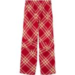 Miesten Punaiset Polyamidista valmistetut Ruudulliset Burberry Leveälahkeiset housut 