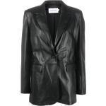 Calvin Klein buttoned leather blazer - Black