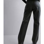 Naisten Mustat Keinonahkaiset Calvin Klein Jeans Korkeavyötäröiset housut 