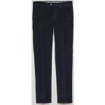 Canali Slim Fit Corduroy Trousers Navy