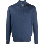 Canali zipped funnel-neck pullover - Blue