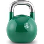 CAPITAL SPORTS Compket Competition Kettlebell - Kettlebell with Smoothed Dumbbell Handle, Steel Kettlebells with Flattened Base, Swing Dumbbell, Studio Quality, Competition Standard, 24 kg, Green