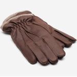 CARLO Deerskin Gloves Cashmere-Lined Brown