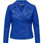 Naisten Siniset Rock-tyyliset Keinonahkaiset Only Carmakoma Plus-koon takit alennuksella 