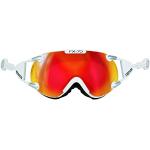 casco FX70 Carbonic Mirrored – Ski Goggles, Adult (Unisex), 16.07.5077, weiss orange verspiegelt, M