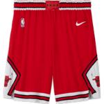 Chicago Bulls Icon Edition Men's Nike NBA Swingman Shorts - Red - 50% Recycled Polyester