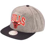 Chicago Bulls NBA Grey / Black / Red Assist Heather Wool Mitchell & Ness Snapback Baseball Cap Size Adjustable