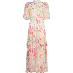 Chiffon Tieback Gown Designers Maxi Dress Pink By Ti Mo