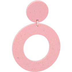 Circle Earrings No.1, Cherry Blossom Pink Papu