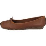 Clarks Freckle Ice Women's Closed Ballet Flats (Freckle Ice) - Brown Dark Tan Leather, size: 40 EU