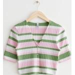 Cropped Striped Top - Green
