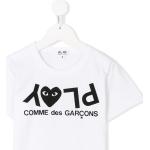 Comme Des Garçons Play Kids logo print T-shirt - White