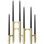 Compono Lysestage Sæt/3 Home Decoration Candlesticks & Tealight Holders Gold AYTM