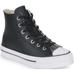 Tyttöjen Mustat Casual-tyyliset Nahkaiset Koon 36 Converse Chuck Taylor Vapaa-ajan kengät 3-5cm koroilla 