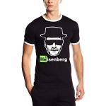 Coole-Fun-T-Shirts Uni Heisenberg Head Logo T-Shirt, Schwarz, S