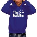 Coole-Fun-T-Shirts Men's Hooded Sweatshirt The Godfather Logo blue royalblau Size:XL
