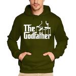 Coole-Fun-T-Shirts Men's Hooded Sweatshirt The Godfather Logo olive Size:L