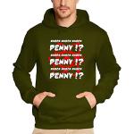 Coole-Fun-T-Shirts Sweatshirt Penny ? Knock Knock - Big Bang Theory Vintage Hoodie, oliv, M, 10753_Oliv_HOODIE_GR.M