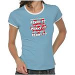 Coole-Fun-T-Shirts Penny ? Women's T-Shirt Knock Knock - Big Bang Theory Vintage Rigi blue sky damen Size:XL