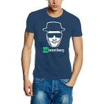 Coole-Fun-T-Shirts T-Shirt with "Heisenberg Head" Logo blue Stoneblue Size:Large