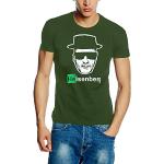 Coole-Fun-T-Shirts T-Shirt with "Heisenberg Head" Logo Green olive Size:Small