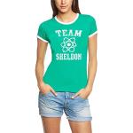 Coole-Fun-T-Shirts Women's T-Shirt Team Sheldon Big Bang Theory Vintage Rigi green damen Size:M