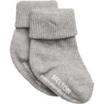 Cotton Socks - Anti-Slip Grey Melton
