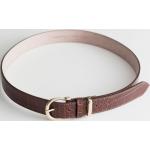 Croco Leather Belt - Brown
