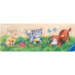 Cute Baby Animals 3P Toys Puzzles And Games Puzzles Wooden Puzzles Multi/patterned Ravensburger