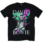 David Bowie Herren T-Shirt Thunder, Schwarz (Black), XXL