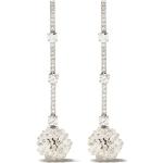 David Morris 18kt white gold diamond Briolette pendant earrings - Silver