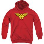 Dc - Youth Wonder Woman Logo Pullover Hoodie, Medium, Red