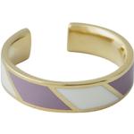 Design Letters Striped Candy Ring Dusty Purple