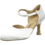 Diamant - Dance / Bridal Shoes for Women 051-085-092 - Satin White - 6.5 cm - Made in Germany, White