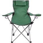 Divero Camping Chair Folding Chair Fishing Chair Dark Green Pillow Drinks Robust up to 130 kg 600D Oxford Steel Tube (Choice of Colours)