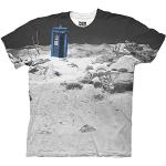 Doctor Who TARDIS Prehistoric Earth Adult White Sublimation T-Shirt (Adult Small)
