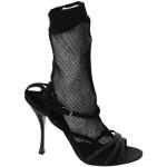 Naisten Mustat Mokkanahkaiset Koon 39,5 Soljelliset Dolce&Gabbana Stiletto Korkeakorkoiset sandaalit kesäkaudelle 
