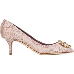 Dolce & Gabbana Rainbow Lace 60mm brooch-detail pumps - Pink