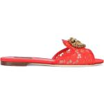 Naisten Punaiset Koon 36 Avokärkiset Slip on -malliset Dolce&Gabbana Nylonpistokkaat kesäkaudelle alennuksella 