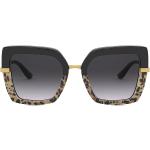 Naisten Mustat Asetaattiset Leopardikuvioiset Koon One size Dolce&Gabbana Leopardi-aiheiset Aurinkolasit 