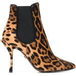 Naisten Ruskeat Polyesteriset Leopardikuvioiset Koon 40 Teräväkärkiset LED Dolce&Gabbana Leopardi-aiheiset Stiletto Piikkikorkosaappaat alennuksella 